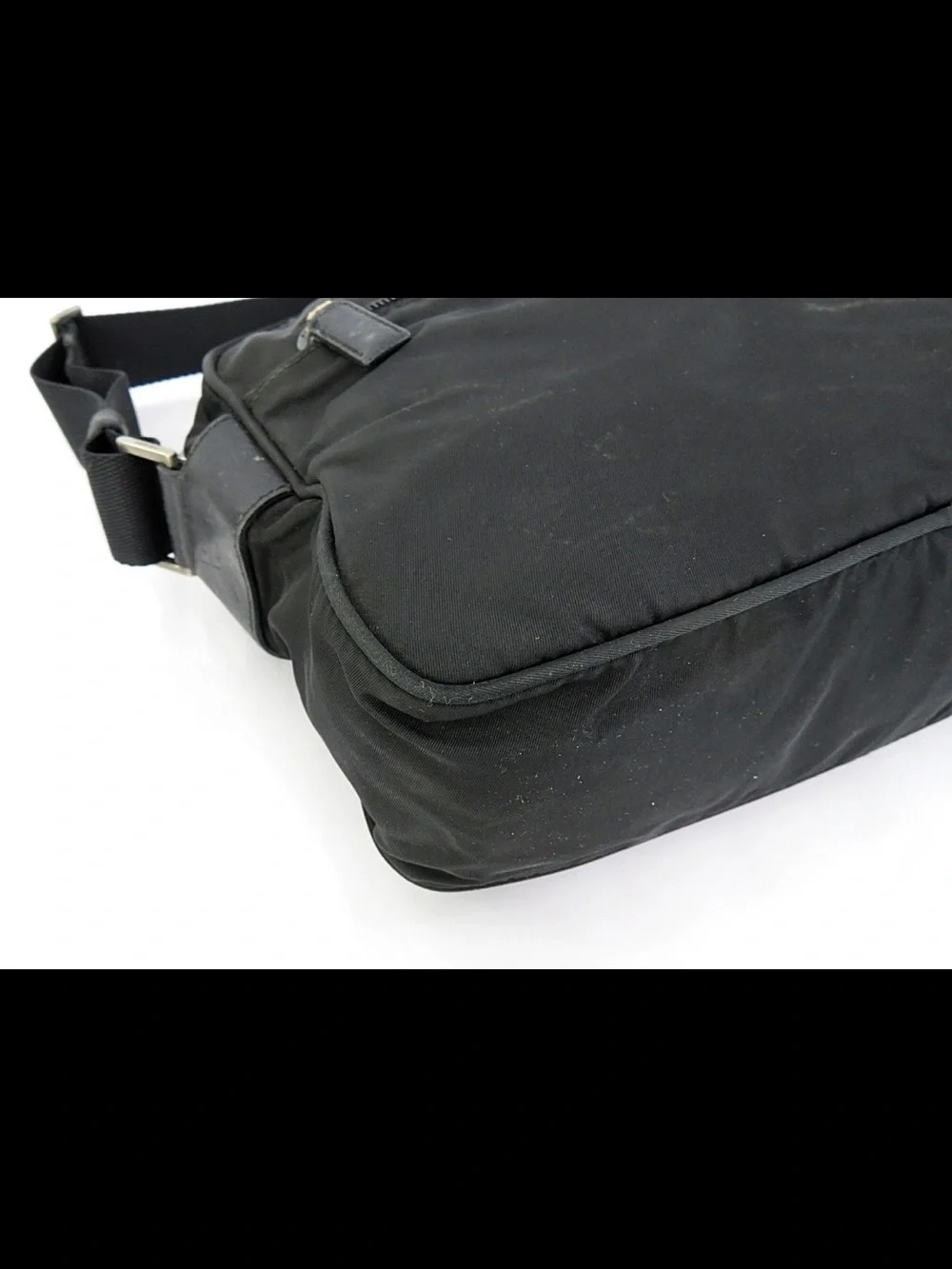 Prada Black Nylon Messenger Bag for Men
